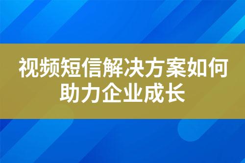 視頻短信解決方案如何助力企業(yè)成長